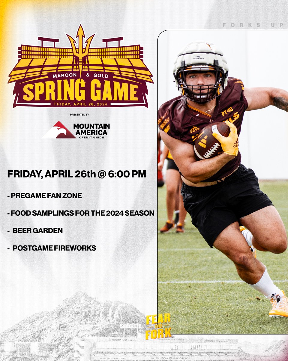 The Maroon and Gold Spring Game is almost here!

🔗 bit.ly/MaroonGoldSpri…

#ForksUp /// #SpringSparks