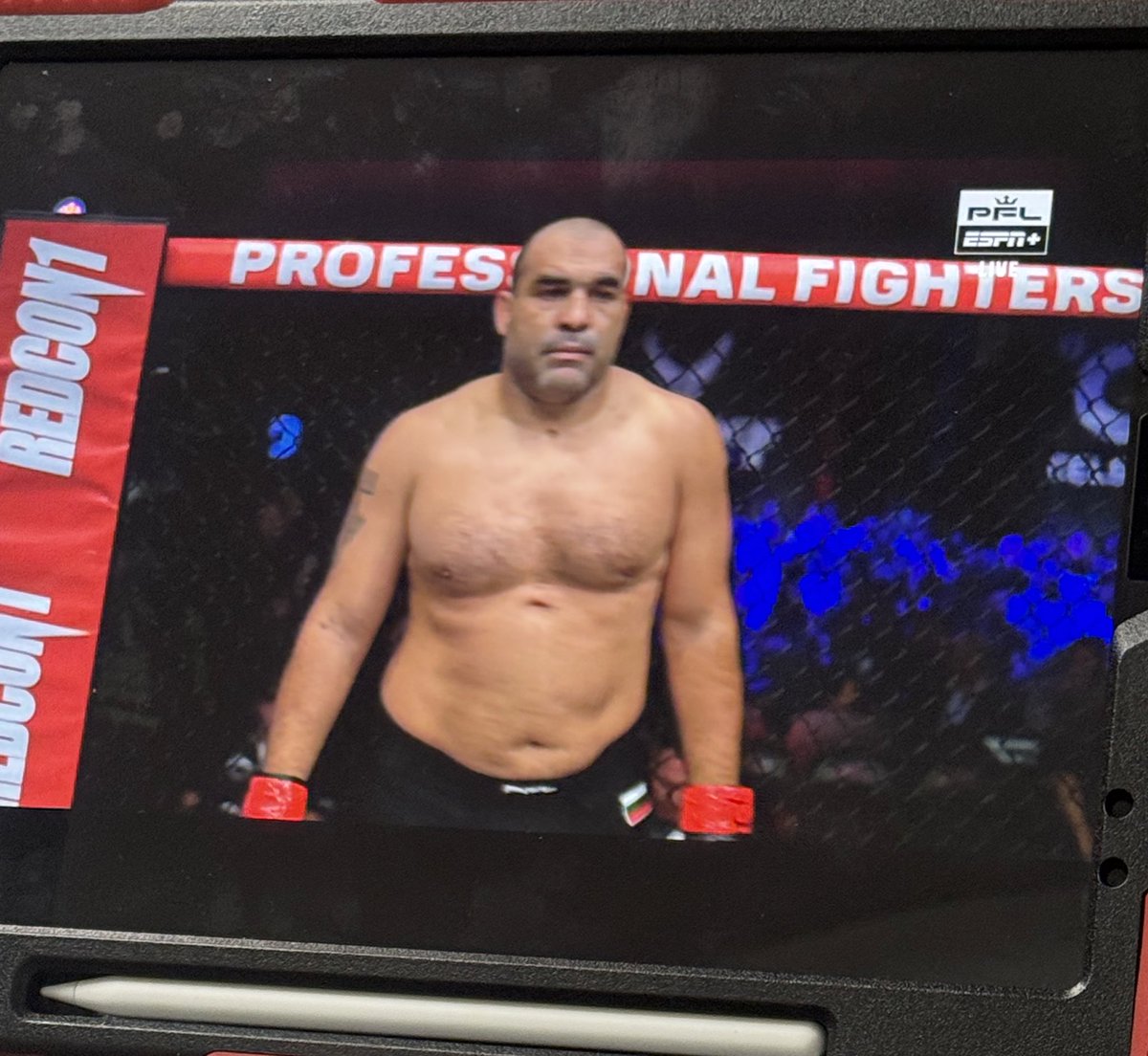 My boy Blagoy Ivanov came out looking like The Iron Sheik without the mustache ! 😂😂😂 #PFLRegularSeason