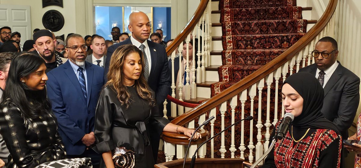 dr_raza_khan's tweet photo. A special thank YOUs to @GovWesMoore and First Lady @DawnFlytheMoore for opening thier home and inviting leaders of Islamic faith for #Iftar dinner. Our thanks to Lt. Gov. @arunamiller for attending and participating at the event last night. #GOCI @MDMHEC https://t.co/aC5Ee1mLiC