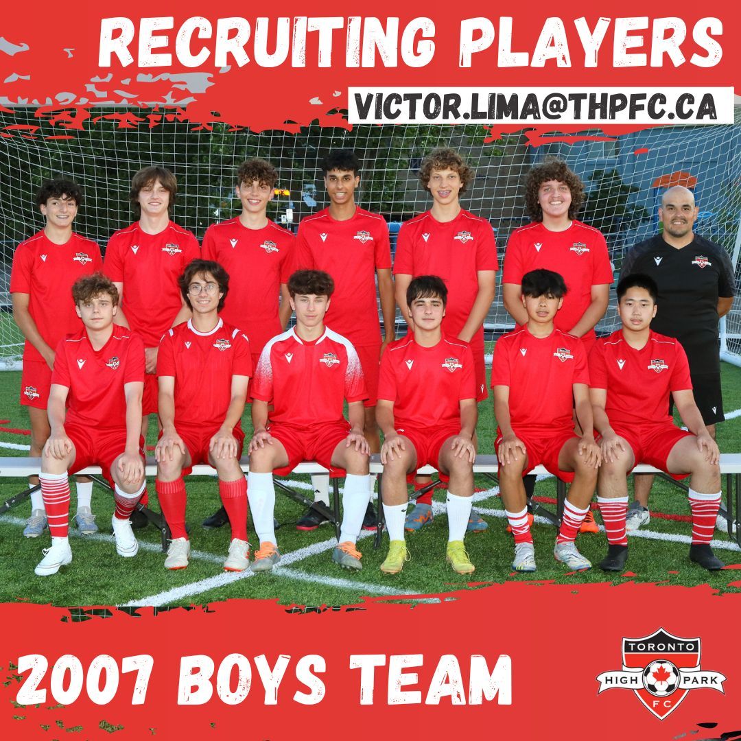 Our 2007 Boys' soccer squad is on the lookout for talented players to complete our roster! If you've got the skills and the passion to compete at the highest level contact victor.lima@thpfc.ca to seize this opportunity! Let's dominate the field together! 🌟 ⚽ #THPFC #BoysSoccer