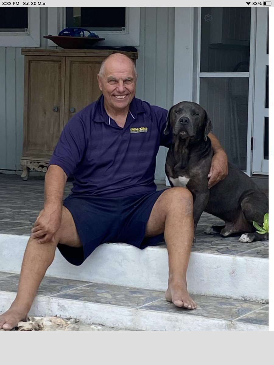 This dog must have suffered lots of trauma from clinical and constant abuse.

Not anymore as we adopted him and have him 35lbs heavier in 6 weeks….

We’re calling him “ Rock”