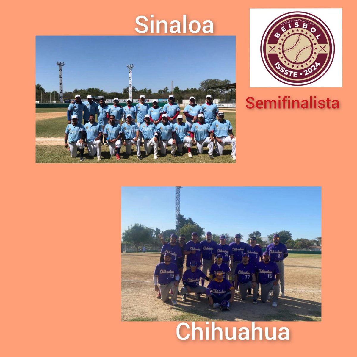 Fenriqueper's tweet photo. Tenemos ya a nuestros semifinalistas. Muchas felicidades. Mañana tendremos campeón de nuestro “Torneo Nacional de Beisbol, ISSSTE 2024”
#beisboliste2024 #FEPH https://t.co/BpK0IGbjOd