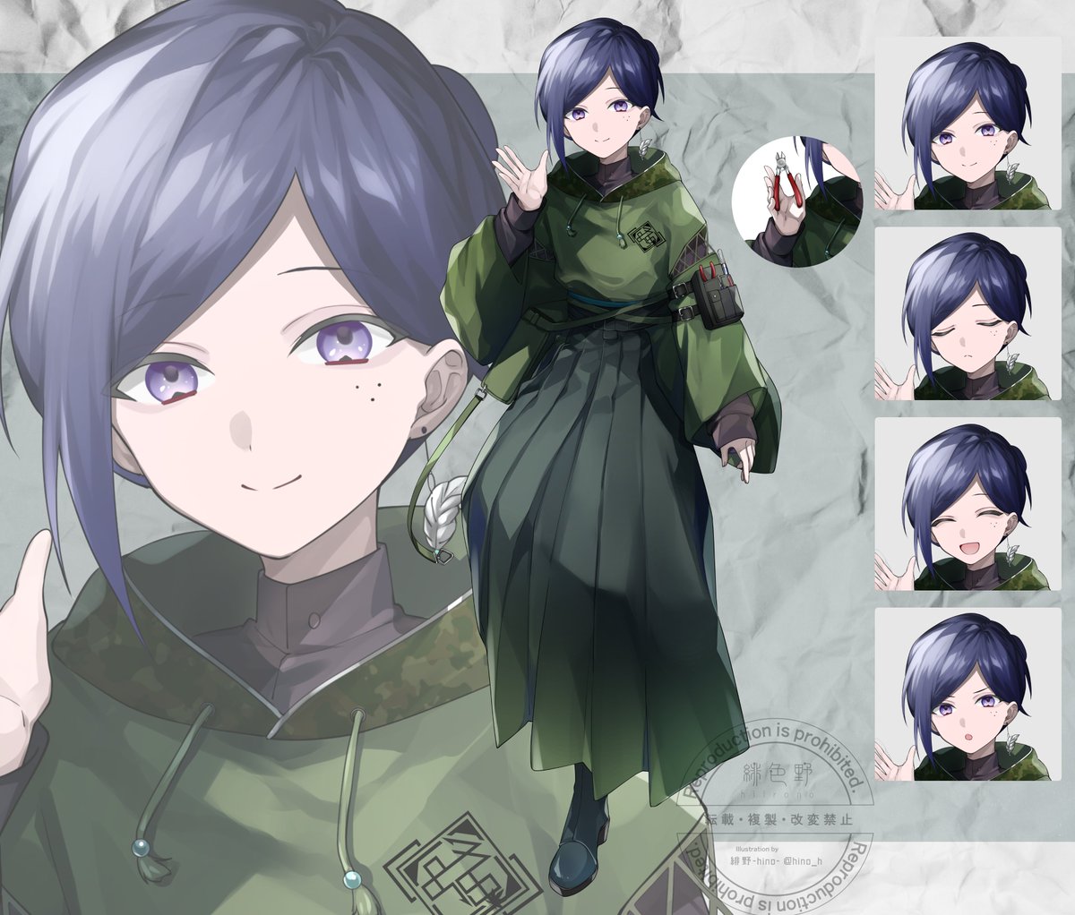 「▼若葉もぐどりさんの活動2周年記念新規立ち絵を描かせていただきました!活動やお歌」|緋野-hino-🐹のイラスト