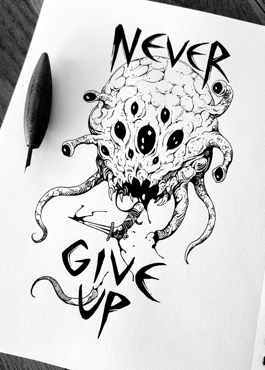 Thinking of making a sticker out of this one, for the comic cons. TTRPGer's might appreciate this one...
#ttrpgart #rpgart #fantasyart #ink #beholder #dnd #dndart