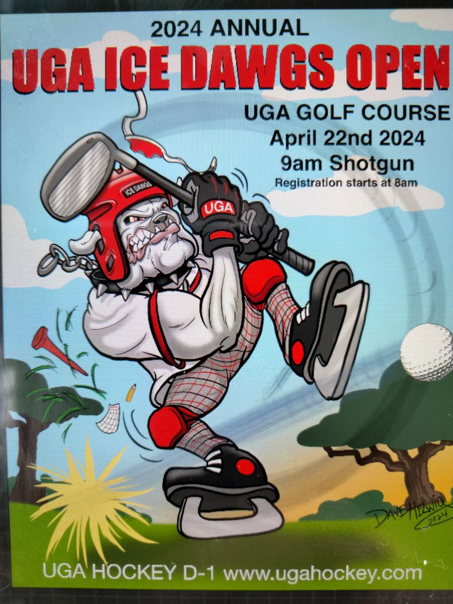 Golfers, Sponsors: The @UGAHockey Golf Tournament is around the corner, April 22nd at the UGA Golf Course. Please visit the below link below to view the various options available. ugahockeyfoundation.square.site/golf-tournament #GoDawgs @ugaalumniassoc @UGAGolfCourse @spittinchiclets…