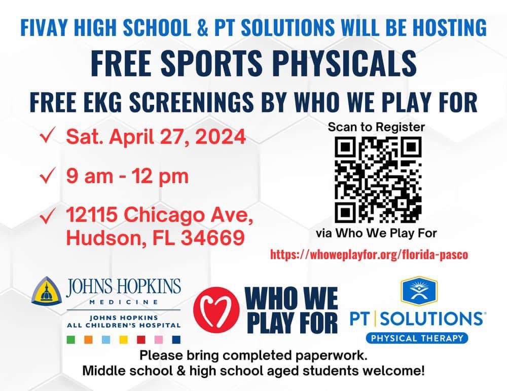 RRHSXCTEAM's tweet photo. All River Ridge Cross Country athletes: FREE Physicals! https://t.co/PlqSEn0Wga