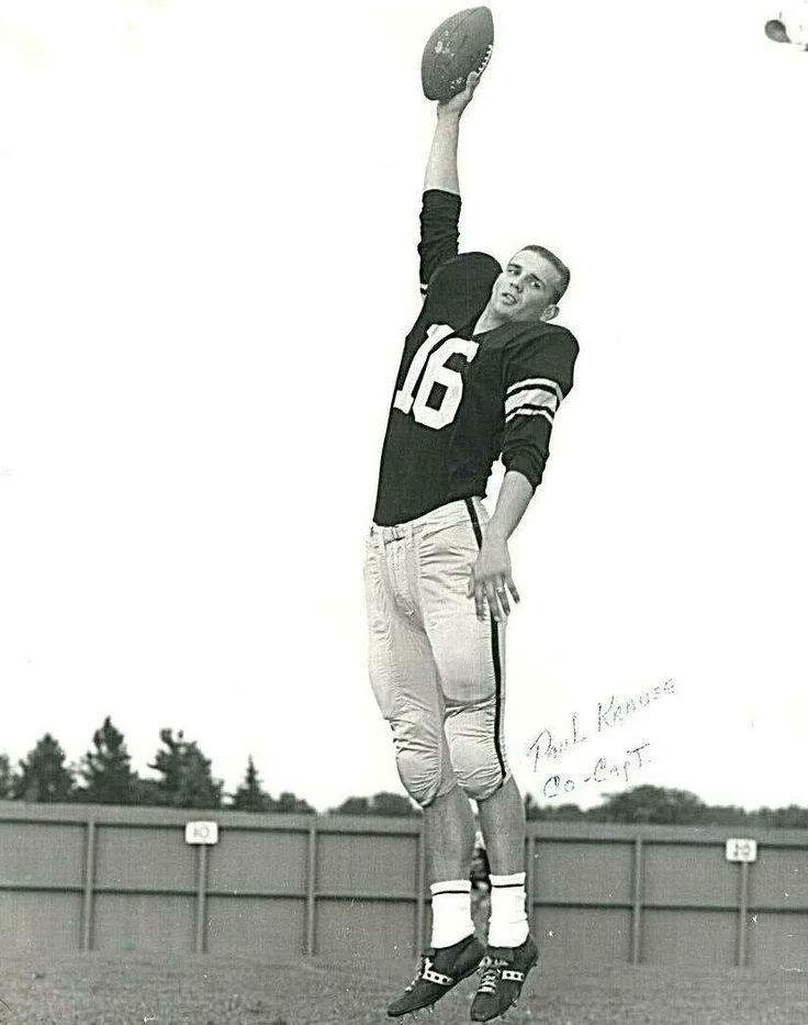 Here I am at Iowa in my college playing days. Was prepping for my first NFL interception.