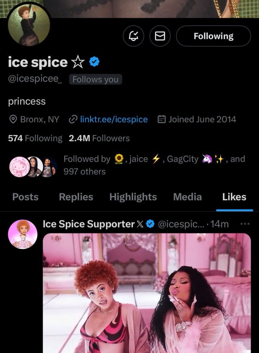 WriteARapSis's tweet photo. Ice Spice with a message! 👀 https://t.co/jAJWd0ciHj