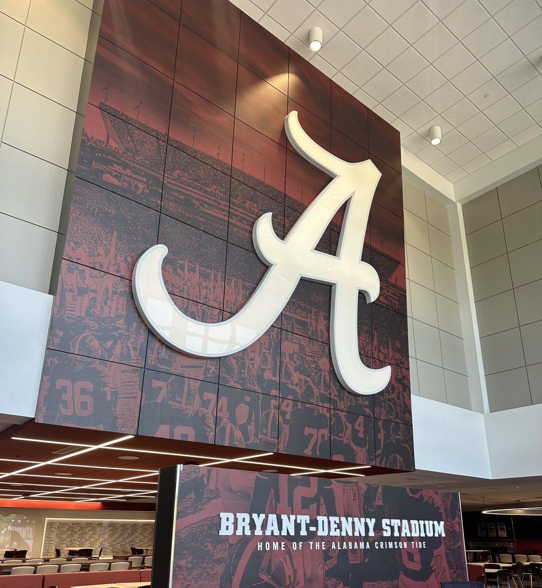 We thank Alabama football personnel for sharing Crimson Tide culture with us today. Honored to be building with this program. #RollTide + #TrackingFootball