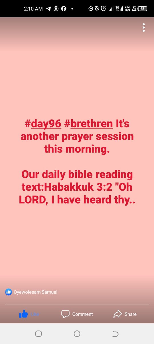 HEZEKIAH'S LIFE TEACHING 3

#day96 #newday #fridaymorning #Habakkuk3 #VerseOfTheDay #God #Lord #Hezekiah #King #Altar #influence #agent #changeyourlife #fbreels #likeandshare #trendingnow #7amFirePrayers #RCCG #oyewolesam28 #samueloyewole #samueloyewoleglobal #MFM #MFMWorldWide