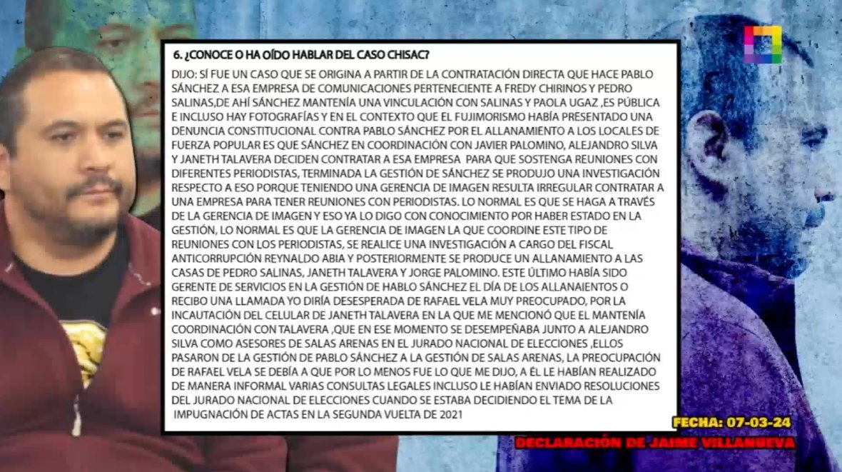 willaxtv's tweet photo. #MilagrosLeivaEntrevista | Declaraciones de Jaime Villanueva sobre caso Chisac y las presiones de Rosa María Palacios. 

🔴 En vivo: https://t.co/onR2gBJUbT https://t.co/46JWDCsQQZ