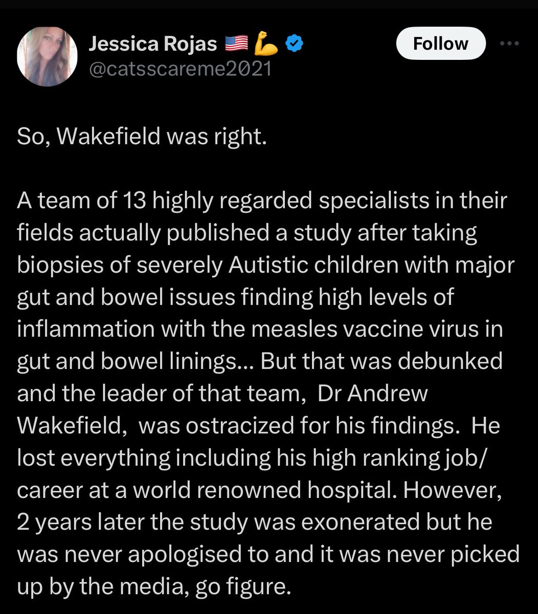 Wakefield is a fraud who experimented on children and put them through unnecessary procedures. No amount of lies will change this 

He’s awful, and and anyone supporting him needs to rethink their stance 

Read the citation:

bmj.com/content/342/bm…

#VaccinesSaveLives