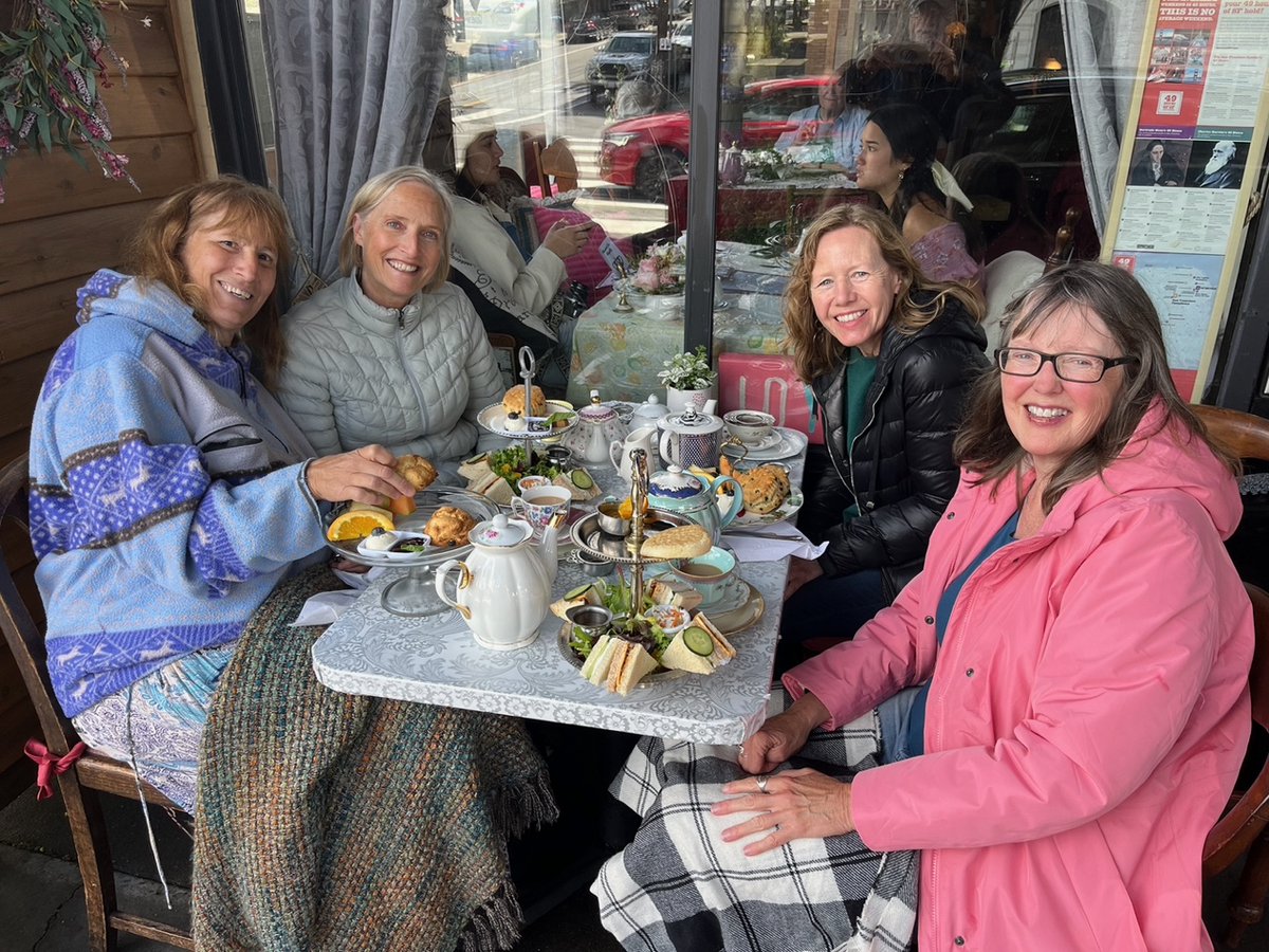 Delightful Tea Time in S.F. with @psturnerbooks @keelyinkster @underwoodwriter Truly FABULOUS women!! And @LovejoysTeaRoom has incredible gluten free AND vegan treats!!