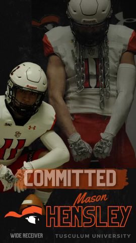 I am blessed and beyond excited to continue my academic and athletic career at <a href="/TusculumFB/">Tusculum Football</a>. I would like to thank God and all of my teammates, coaches, and family for pushing me and helping me along this journey. Go pioneers🟧⬛️