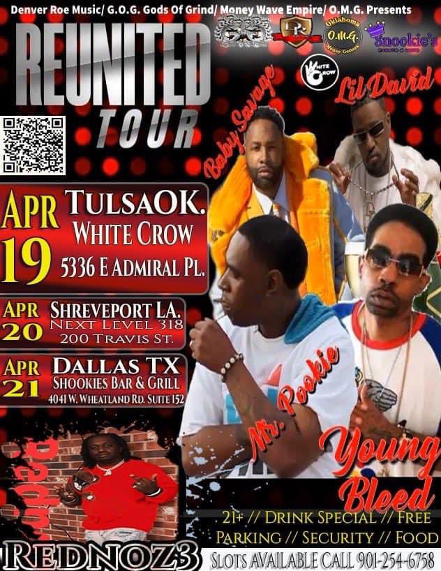 My brother in law REDNOZ3 is on the Reunited Tour. He is coming out of North Tulsa. So show some support for some local music. 

#mikesrandomthoughts #REDNOZ3 #tulsaoklahoma #tulsaok #tulsa #oklahoma #oklahomamusic #rapmusic #hiphopculture #northtulsa