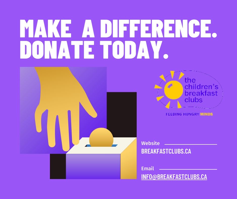 Each donation you give ushers in a new chapter of hope.  Your contributions to The Children’s Breakfast Club go beyond the table—they write stories of success and confidence. Let’s feed the joy and harvest the achievements together! 

#TheChildrensBreakfastClubs #TCBC #DonateNow
