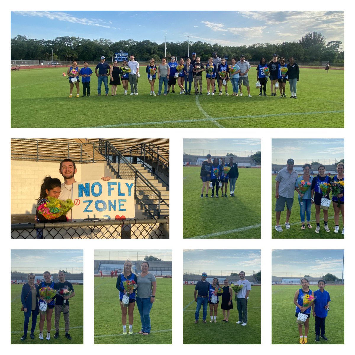 Senior Night for the Lady Sharks Flag Football team with a 35-0 win. @SRHS_SHARKS @SRHS_Sport
