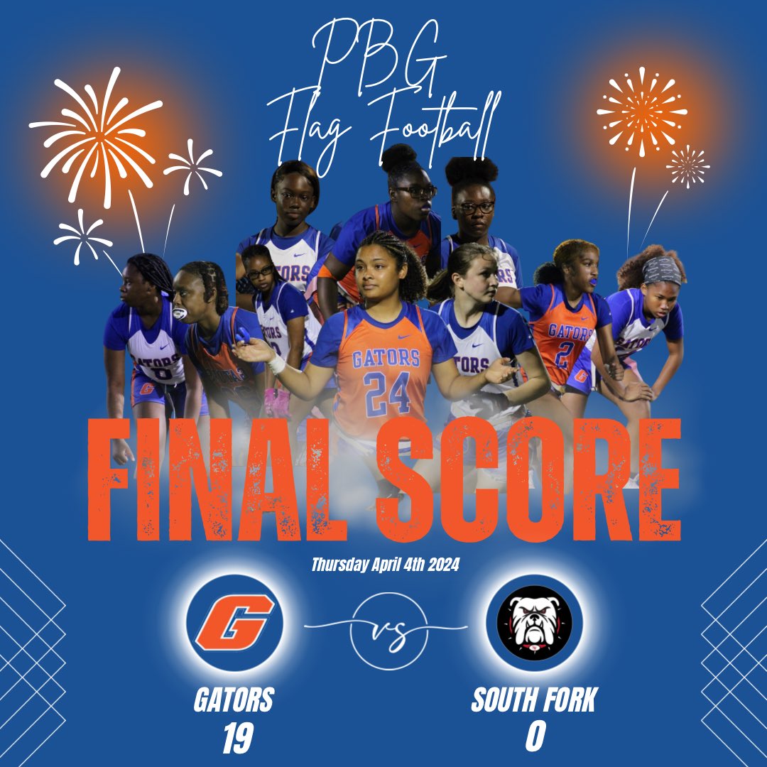 “AND THATS A WRAP!”

The Gators close out the regular season with a shutout win over the South Fork Bulldogs 19-0 behind Jayila Stallworth’s 2 offensive TDs! Gators finish the season 12-2!! #GPack #Believe #NextPlay