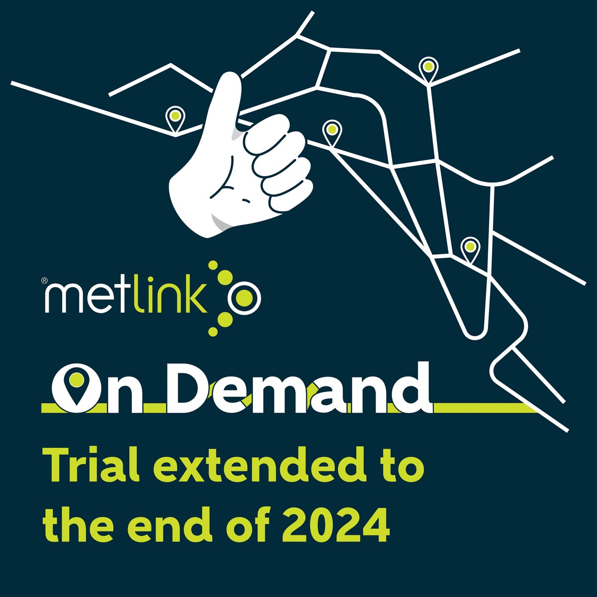 Exciting news for Metlink On Demand passengers: the trial period has been extended until the end of 2024! 🎉

We are delighted to keep offering this service to our loyal customers. 
 
Metlink On Demand is an app-based service introduced to Tawa in May 2022, and extended to the
