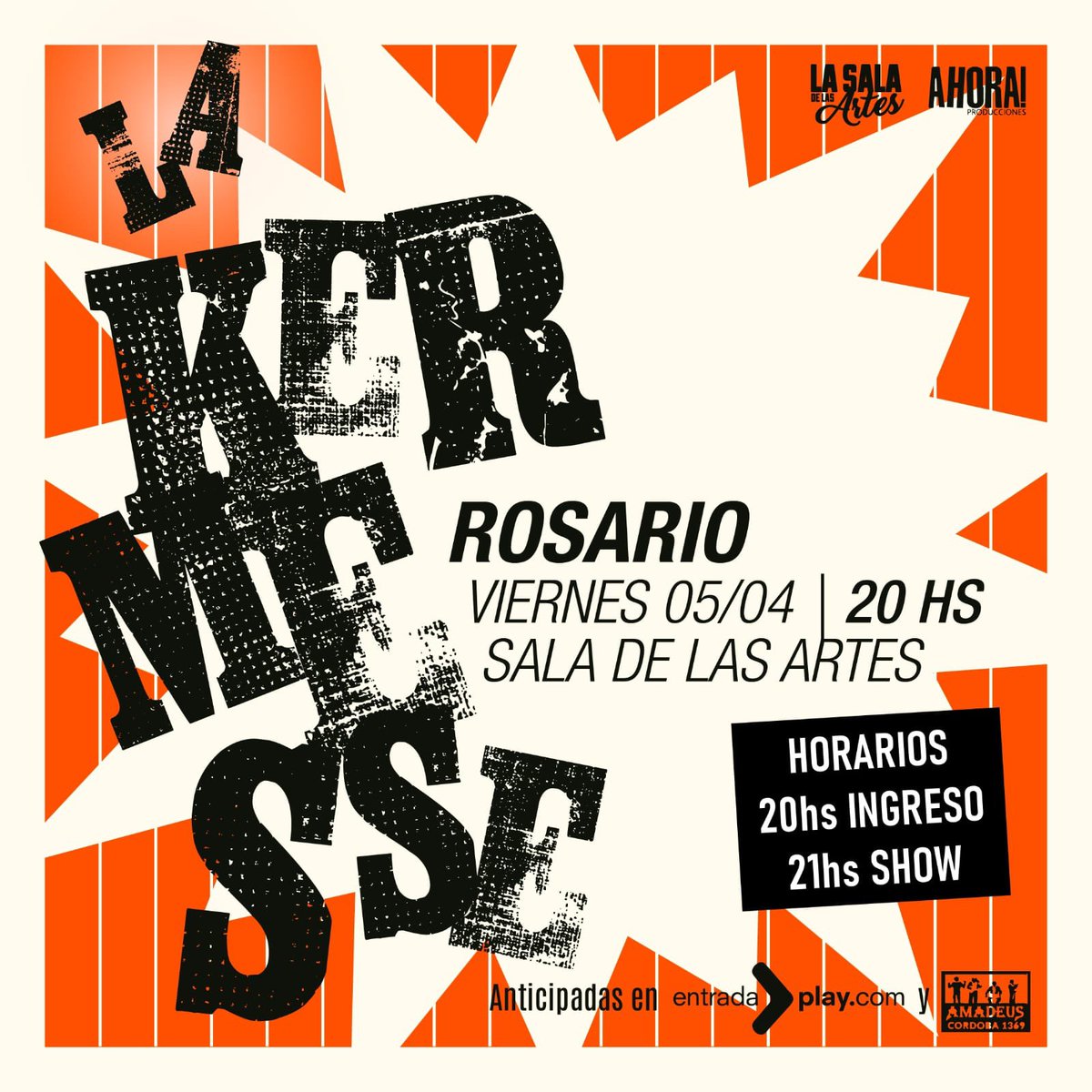 Mañana Rosario 🔥🤘

Últimas anticipadas: entradaplay.com/LA-KERMESSE-EN…