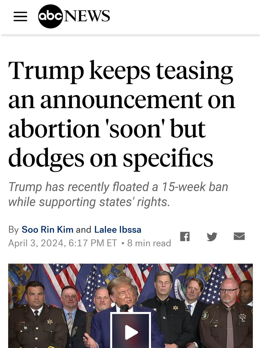 Trump teased that he will announce his own abortion plan 'next week' — but refused to offer any details. President Biden has been crystal clear — “Donald Trump is directly to blame for the fact that abortion has now been effectively banned across the entire South.' #DemVoice1