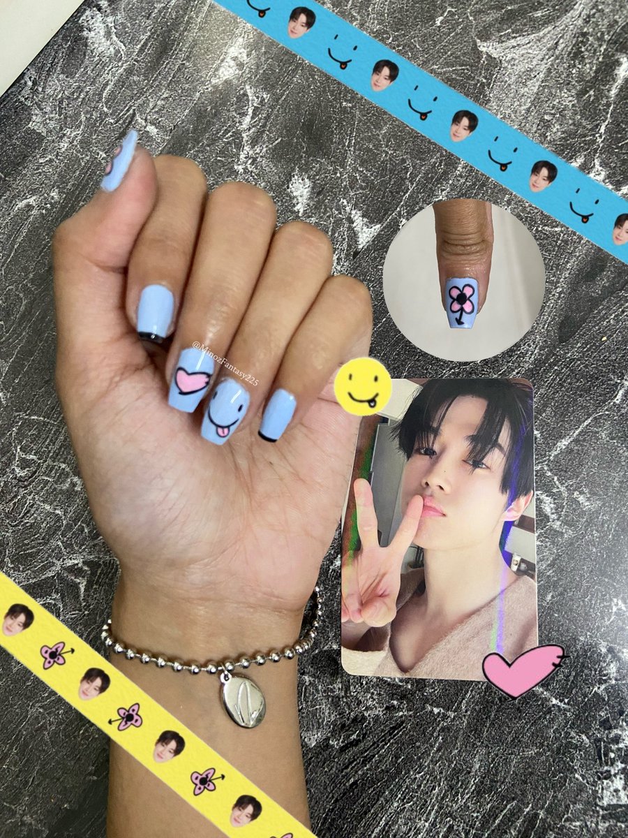 MinozFantasy225's tweet photo. It was fun to convert Sanghyuk’s cute drawings to my nail art 😌❤️🫶💅

#DAWON #다원 #CHEMISTRY #SF9 #에스에프나인 #nailart @SF9official https://t.co/o3BfixDlV5