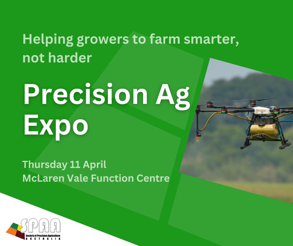 Ever heard of SPAA's motto 'Guiding you to farming success'? We're about precision ag & helping growers to farm smarter, not harder. If you’re a grower, agronomist or enthusiast who wants to know more about PA methods & collecting data don't miss our Expo bit.ly/3VFgiSt
