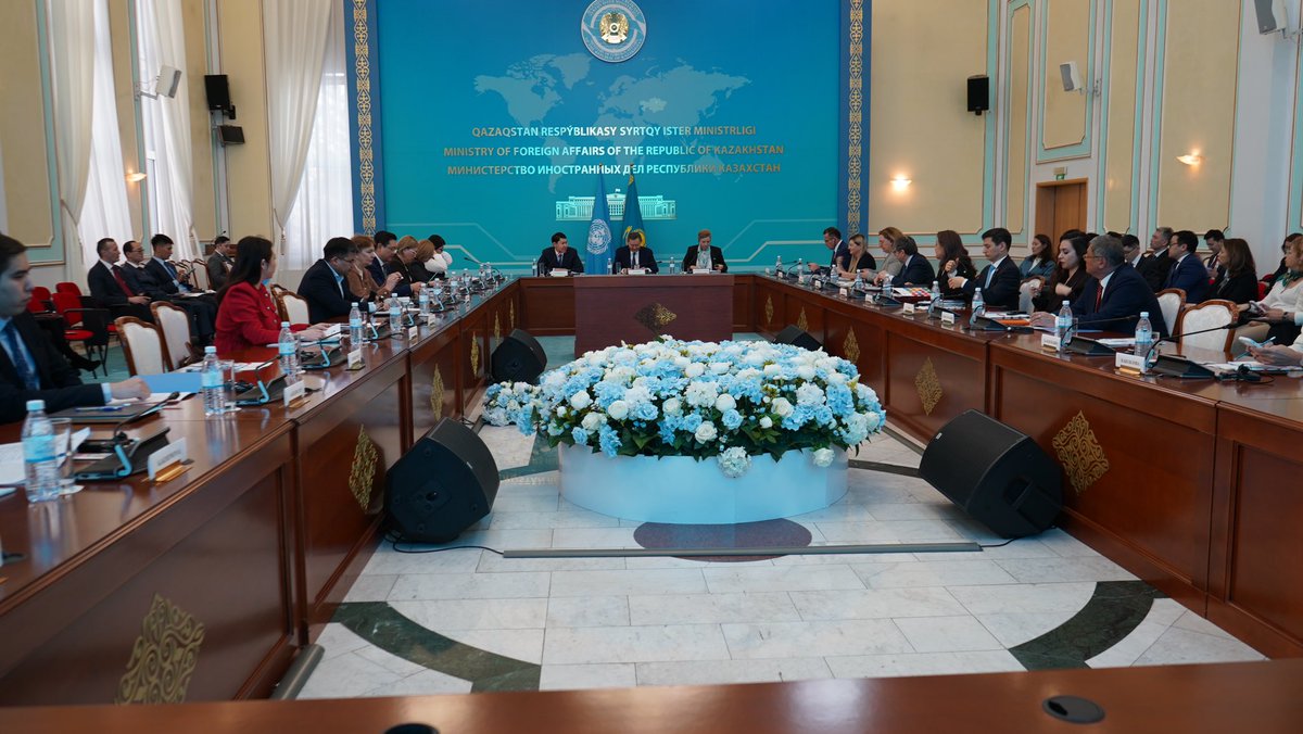 🇺🇳 Annual UNSDCF Steering Committee meeting co-chaired by DFM Kairat Umarov and UNRC @Friberg_Storey held in Astana, presenting key 🇺🇳 deliverables in 2023 and plans for 2024. Join us as we pave the way for a brighter future together ⭐️ @MFA_KZ
