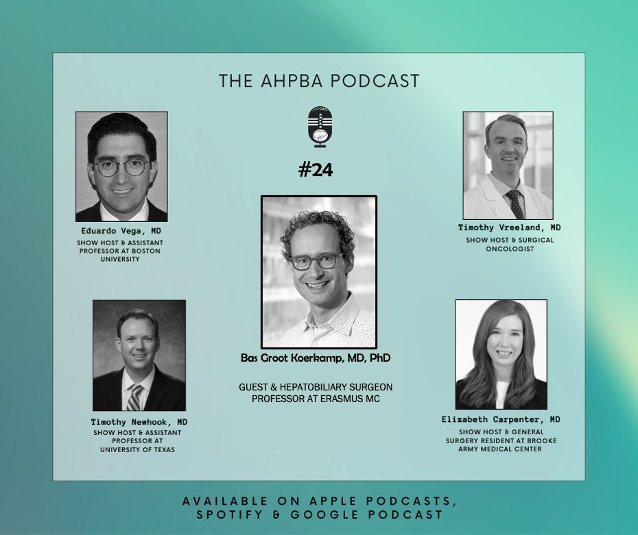 The AHPBA Podcast (@theahpbapodcast) on Twitter photo 📢📢Don't miss our ✨new episode✨ with the incredible <a href="/BasGrootKoerkam/">Bas Groot Koerkamp</a>!
podcasts.apple.com/id/podcast/epi…
<a href="/EAVegaMD/">Eduardo A. Vega</a> <a href="/vreelant/">Timothy Vreeland, MD</a> <a href="/timnewhook19/">Timothy Newhook</a> <a href="/elizcarpenter16/">Elizabeth Carpenter, MD</a> <a href="/EAHPBA/">E-AHPBA</a> <a href="/IHPBA/">IHPBA</a> <a href="/AHPBA/">AHPBA</a> 📢📢Don't miss our ✨new episode✨ with the incredible <a href="/BasGrootKoerkam/">Bas Groot Koerkamp</a>!
podcasts.apple.com/id/podcast/epi…
<a href="/EAVegaMD/">Eduardo A. Vega</a> <a href="/vreelant/">Timothy Vreeland, MD</a> <a href="/timnewhook19/">Timothy Newhook</a> <a href="/elizcarpenter16/">Elizabeth Carpenter, MD</a> <a href="/EAHPBA/">E-AHPBA</a> <a href="/IHPBA/">IHPBA</a> <a href="/AHPBA/">AHPBA</a>