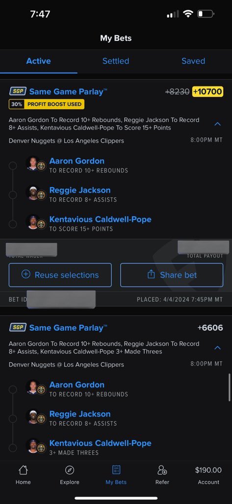 TommyLocks21's tweet photo. Everything I’m on tonight in the Nuggets game 🤝 GL if tailing!

MIND YOU. I’m a hobby bettor that loves the game and the data. Ride along instead of buying that coffee tomorrow $5 🤝

#GamblingX #nba https://t.co/315k3hsCl9