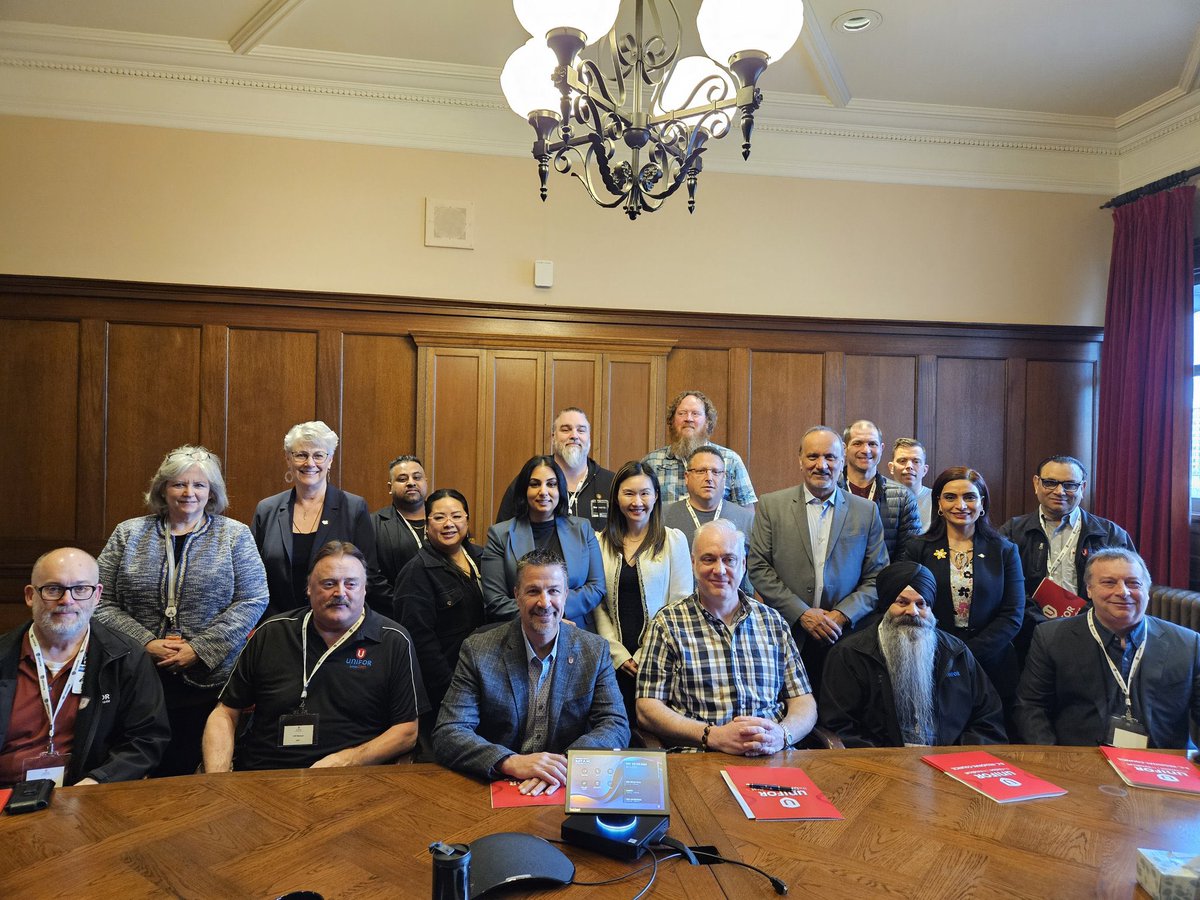 I had a wonderful meeting with @UniforTheUnion leaders. Thank you for uplifting our workers’ voices and for advocating for top issues like the anti-scab legislation. Our government is committed to a bright sustainable future for all workers, the backbone of our communities.