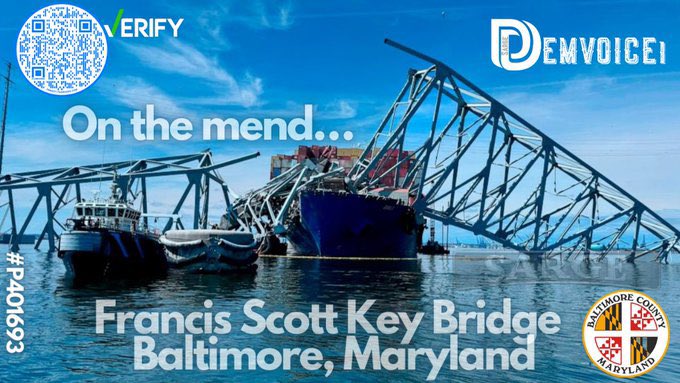Biden's decision to help fund the rebuild of the Francis Scott Key bridge in Baltimore sparked mixed reactions. Positive views highlight use of federal funds, while frivolous GOP claims included linking DEI hires. Bridge reparations impact well beyond Baltimore. #DemVoice1