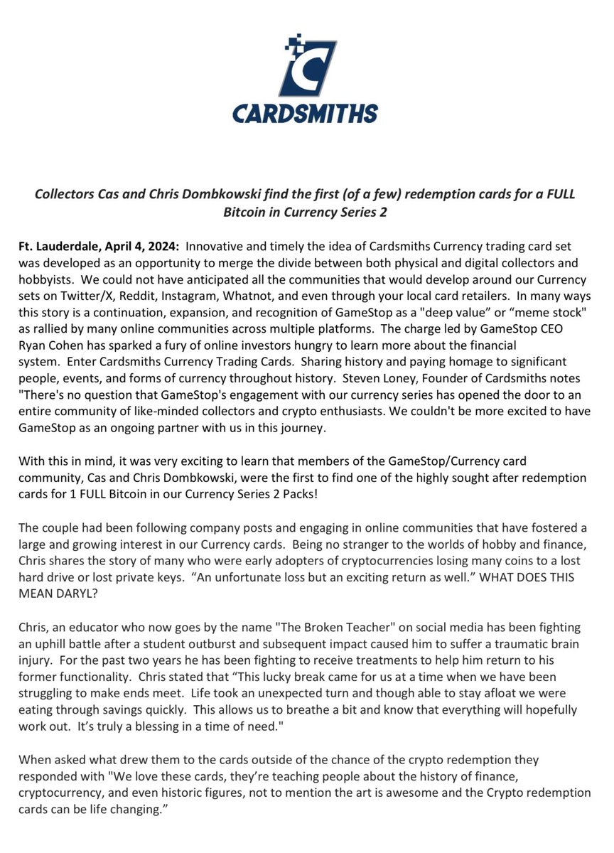Defilife_ape's tweet image. Ask not what your company can do for you ask what you can do for your company.@ryancohen 

Fellow investors and GameStop fans your company would probably love if you shared this around to show both of these companies some love. 

Our favorite company is the single largest…