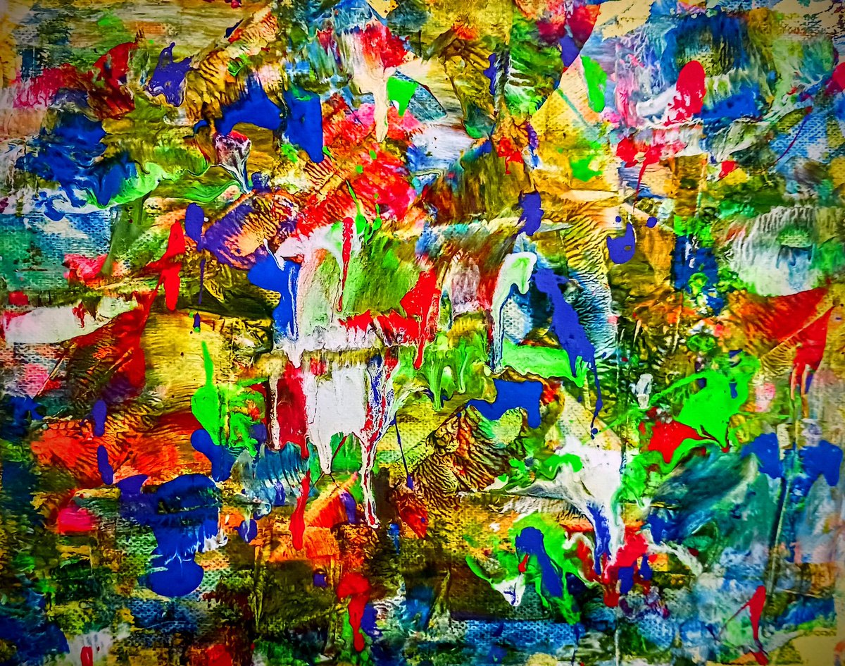 'Spring brings such vibrant colors, that touch my heart like a lover!' #ArtistShowdown #abstractpainting #abstractartist #ArtistOnTwitter #ArtistOnX #AprilThrills