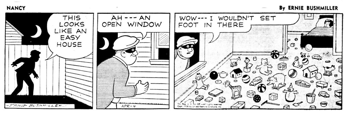 Nancy By Ernie Bushmiller April 4,1956