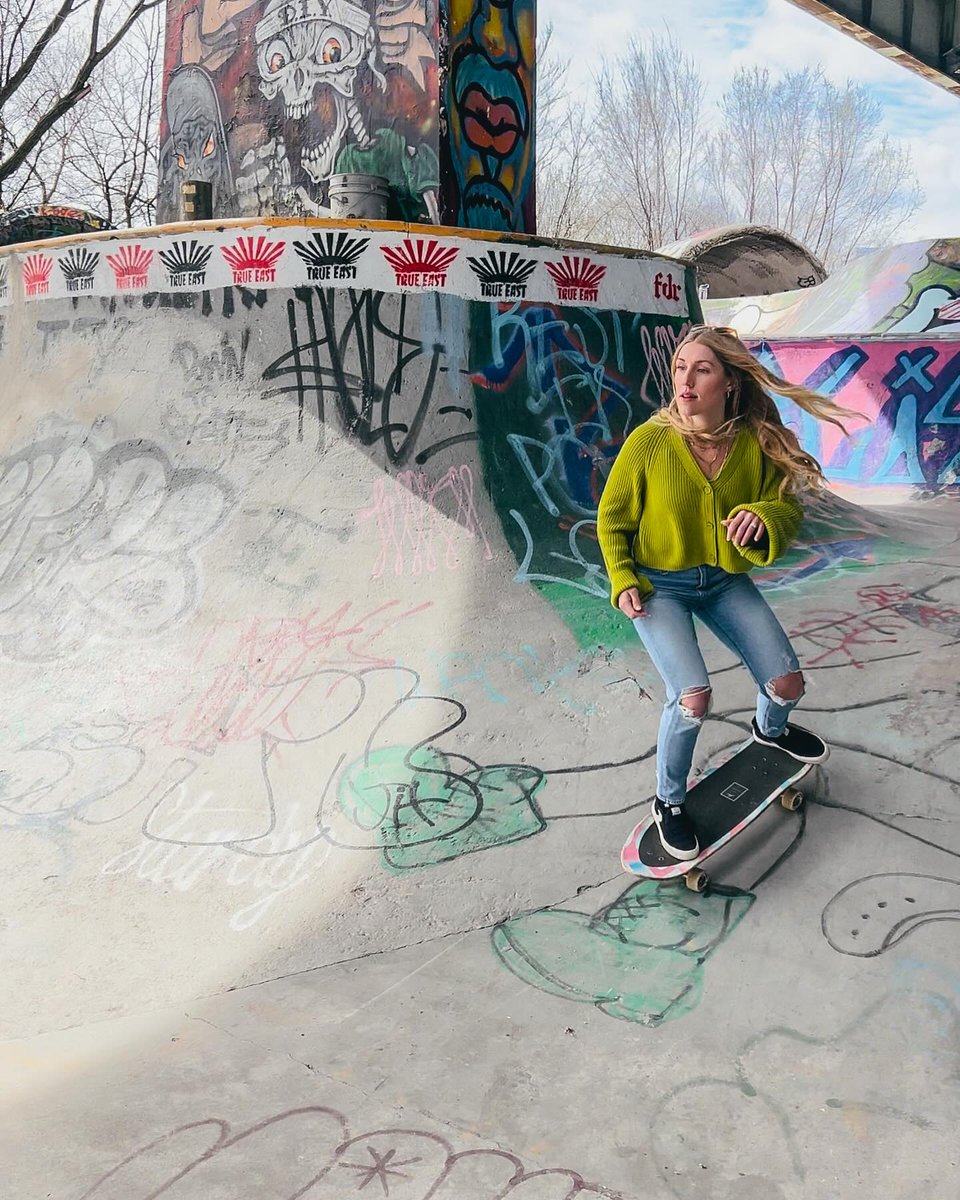 Skatepark-worthy Yaks 🛹 bit.ly/JustDroppedEdit #LucyandYak #InMyYaks #dungarees #overalls