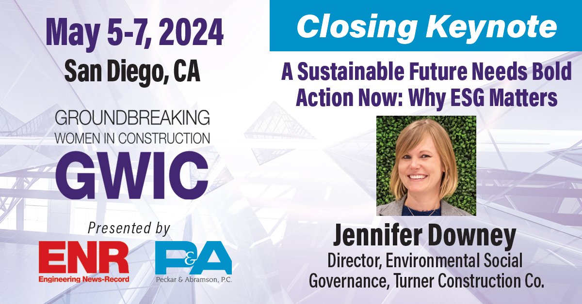 ENRnews's tweet photo. 🔥 Closing GWIC 2024 with a bang! Connect with industry innovators as Jennifer Downey takes the stage on ESG – it’s a game-changer for construction!
REGISTER NOW: https://t.co/1xI6kFwez8
#GWIC2024 #BuildGreen #ESGImpact #NetworkWithLeaders https://t.co/TWFuJXDUFZ