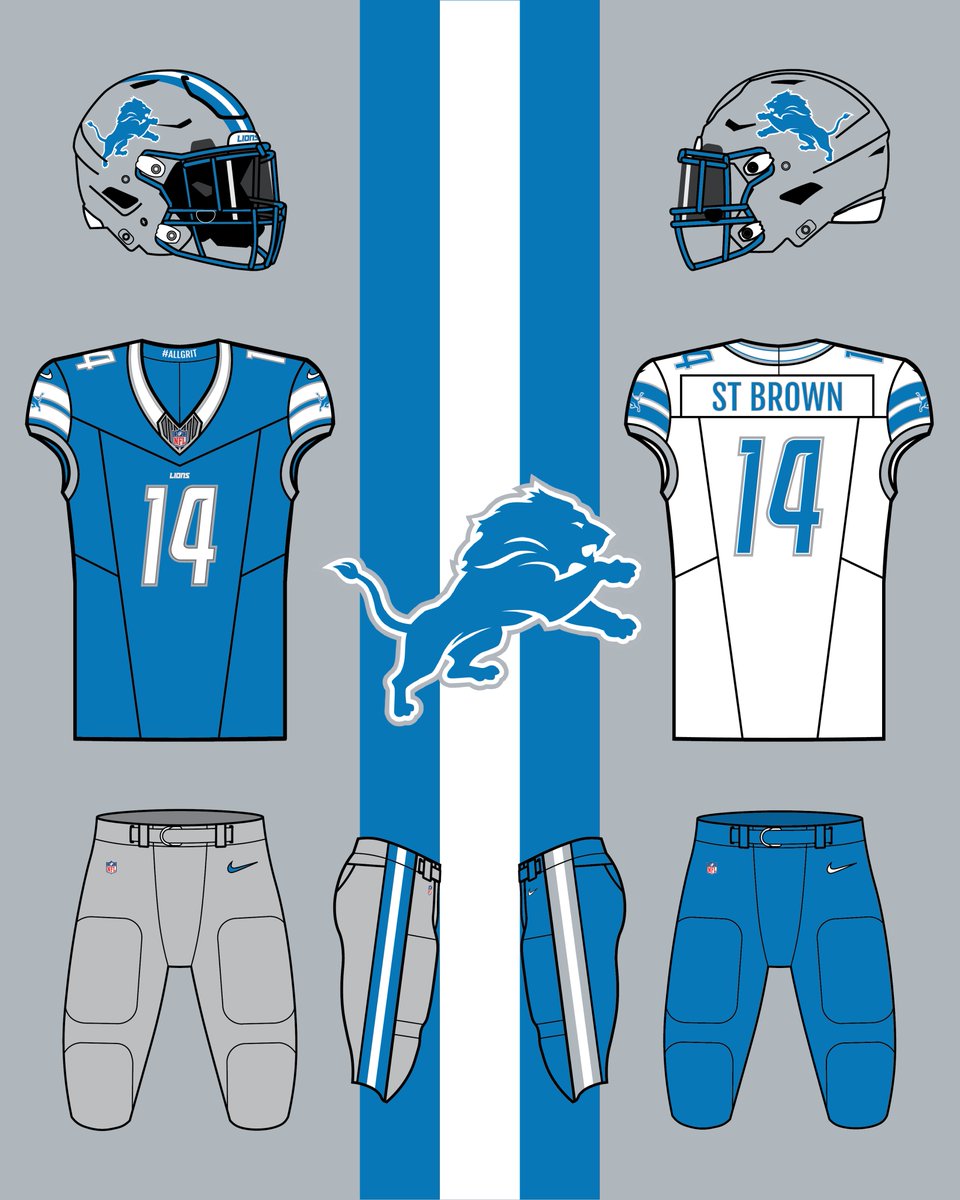 My Detroit Lions uniform redesign [thread] #Lions #OnePride #AllGrit