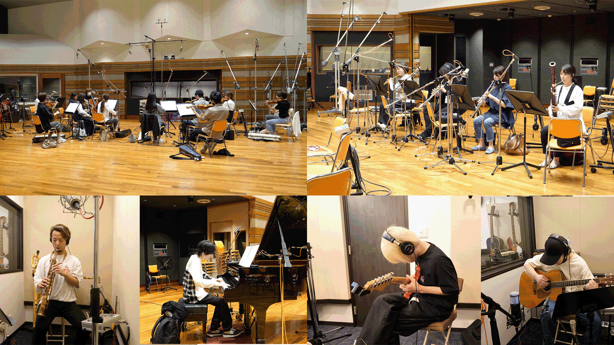 yamazoo's tweet photo. 「#花野井くんと恋の病」劇伴参加ミュージシャンの皆様です。ありがとうございました🙏

Strings:室屋光一郎ストリングス
Fl,Picc:坂本圭 Ob:最上峰行 Cl:濱崎由紀 Fg:坂井由佳
Pf:高尾奏之介
Eg:山岸竜之介 Ag:伊原真一
Sax&amp;その他たくさん!!:Juny-a
REC&amp;Mix:井野健太郎 Score:岩嵜壮志
dir:谷原亮 https://t.co/OVucc4gYmq