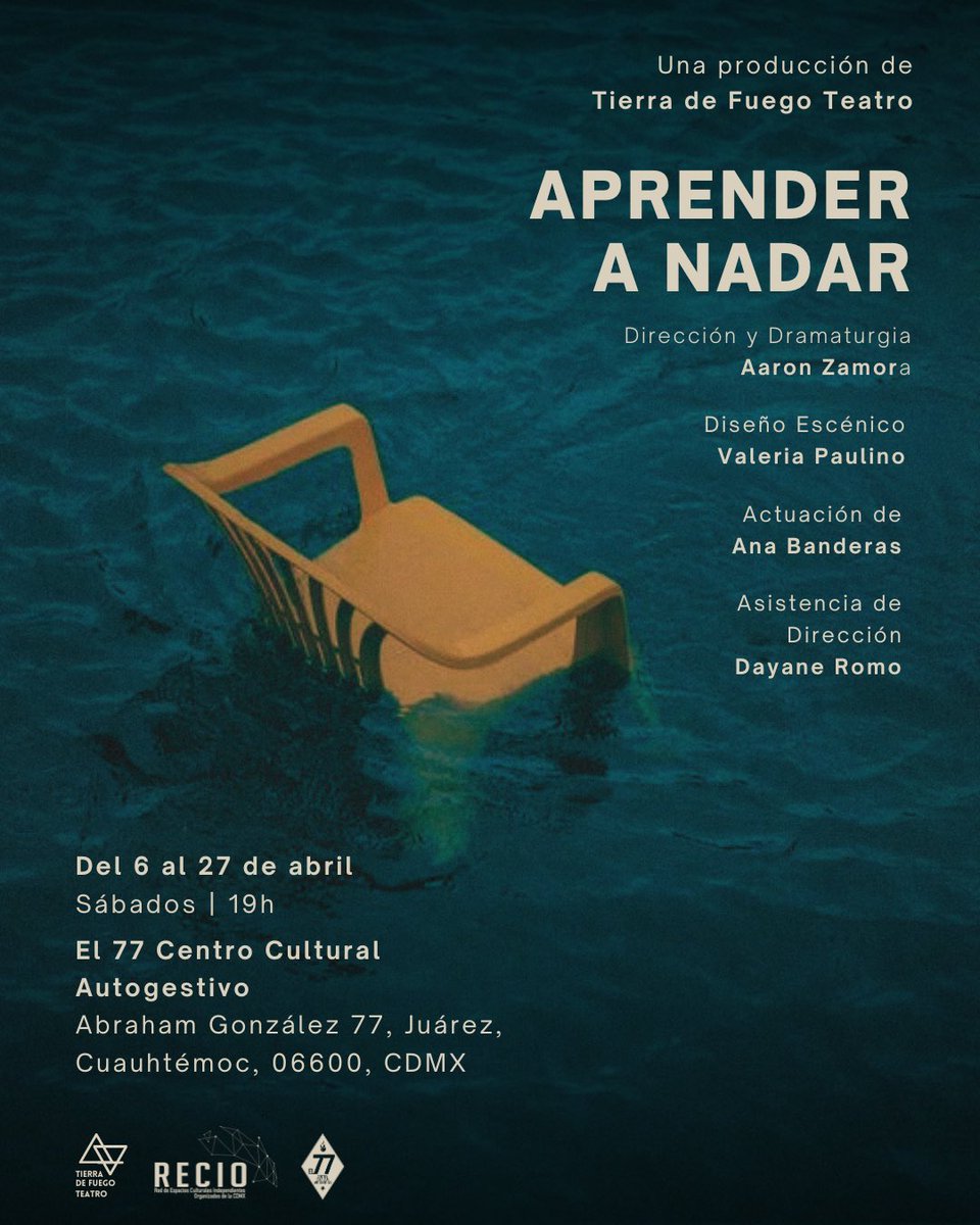 el77cultural's tweet photo. #AprenderaNadar 🌊🏊‍♀️ 
Una reflexión sobre el proceso depresivo y cómo lo llevamos a cabo para poder salir a flote. 

🗓️Sábados del 06 al 27 de abril, 19:00h
🎟️https://t.co/DqLZG3PyEb https://t.co/Bd95chpABS
