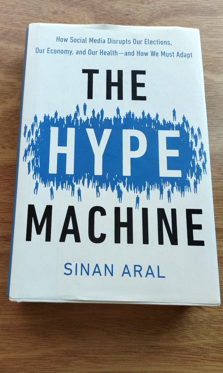 'The Hype Machine' - @sinanaral. Probably the best book I've read about how social media affects society. Reread it recently for something I was writing and I continue to think he does a great job explaining in great detail how these platforms foster echo chambers.