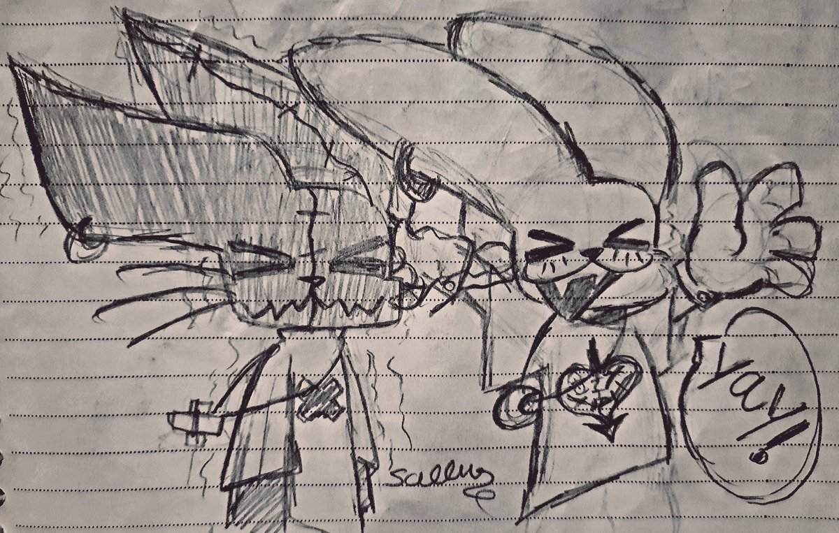Im_ASillyBanana's tweet image. MY NEW FRIEND
followers meet Billy
Billy meet followers
Billy:"hi"
Silly:"BILLY BE NICE TO THEM"
Billy:"OK OK hello everyone."
#Newoc #sketchbook #sketch #oc #drawing #art #oc #ocart #ocartist