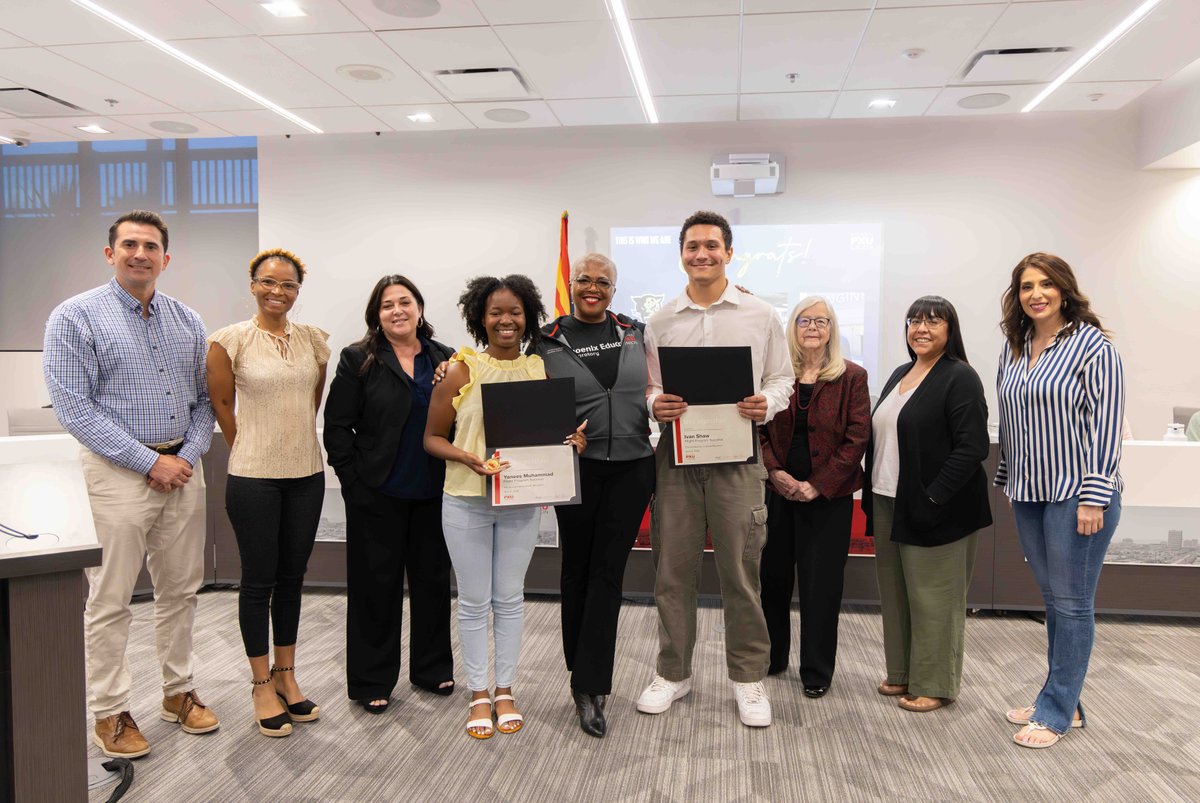 Tonight, the PXU Governing Board recognized 2 incredible students from the South flight program, Yanees Muhammad & Ivan Shaw. Students in this program receive real-world training & flight hours, including solo flights, even before graduating high school. Congratulations to them🎉
