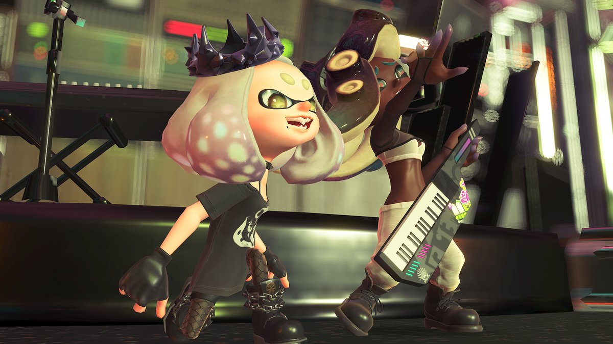 SplatoonJP's tweet photo. 「Spring Fest」の期間中は、テンタクルズも特別な衣装で登場だ。
テンタクルズらしいスタイリッシュな装いで、ハイカラスクエアのボルテージを上げていくぞ。
『スプラトゥーン3 エキスパンション・パス』をお持ちの方は、ハイカラシティやハイカラスクエアにもぜひ足を運んでいただきたい。 https://t.co/QreX2JH9tC