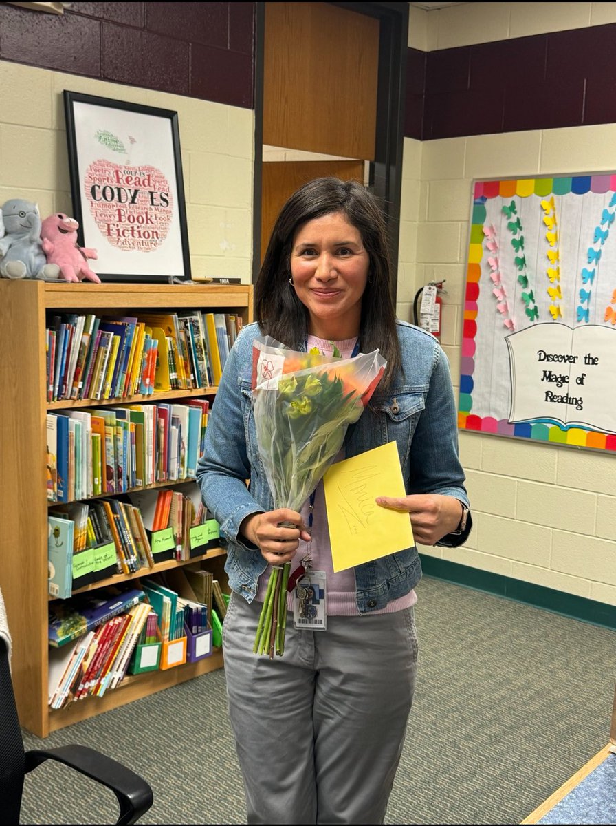 Happy, happy School Librarian Day to the MAGNIFICENT Monica Alaniz!!! We are blessed to have her as part of our #CodyColts family! We thank her for her hard work & dedication towards empowering young readers. @NISDCodyLibrary @NISDCody