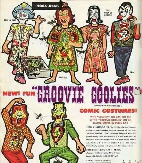 Vintage Groovie Goolies Halloween masks. 
#Halloween #trickortreat #HorrorFamily