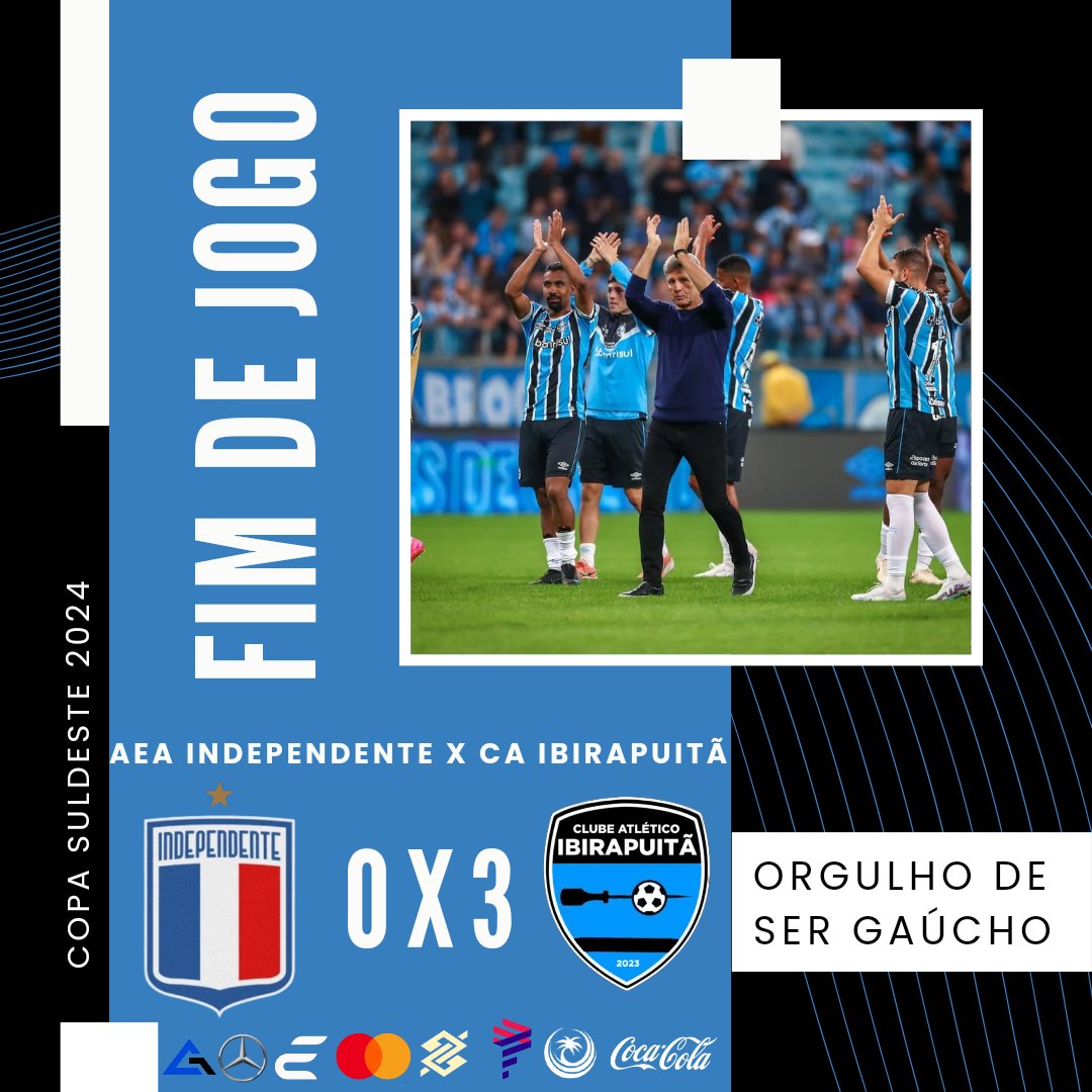caibirapuita's tweet photo. QUEM QUISER SABER QUEM SOU
OLHA PARA O CÉU AZUL
E GRITA JUNTO COMIGO
VIVA AO RIO GRANDE DO SUL!

90' | AEA Independente 0x3 CA Ibirapuitã 
#AEAIxCAI #OrgulhoDeSerGaucho #ConquisteARegião #QueremosACopa https://t.co/UOaFaiqljA