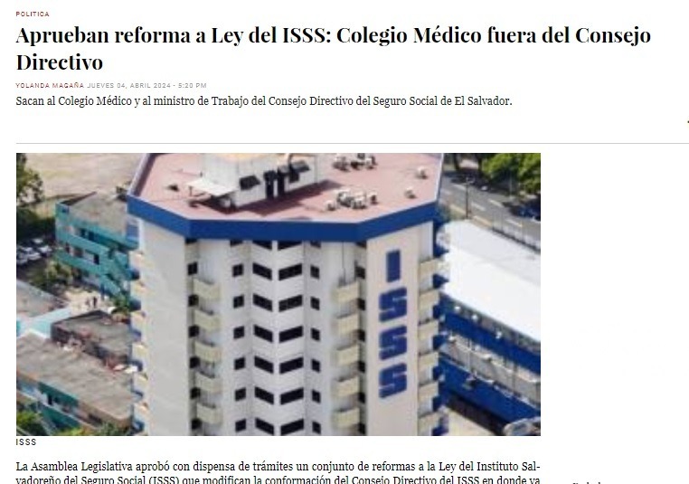 ClaudiaOrtizSV's tweet photo. Mereces un mejor sistema de salud. Lo justo es que tus representantes te comuniquen con anticipación cualquier iniciativa

Para ponerme de tu lado, 🔴voté en contra de reformas a la Ley del ISSS aprobadas con dispensa de trámite, sin estudiarlas

Quien nada debe, nada esconde https://t.co/cPAMtME91y
