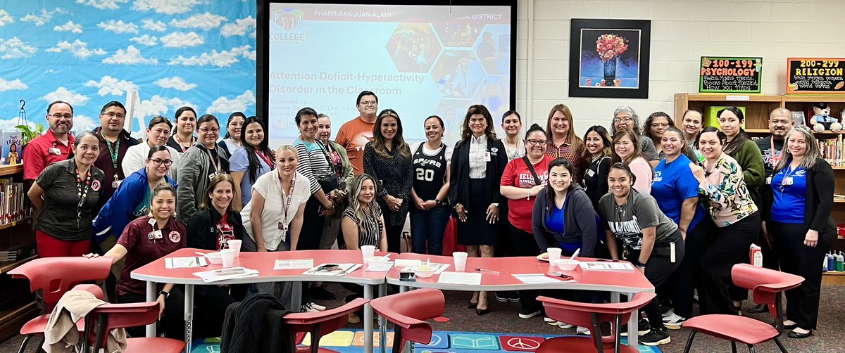 @PSJAISD Lots of learning today! Professional Development for Teachers @ Kelly Pharr Elementary. A huge thank you to Dr. Garza- LSSP for providing a presentation on ADHD in the classroom. #SELProgram #PSJACares ❤️🙌🏻