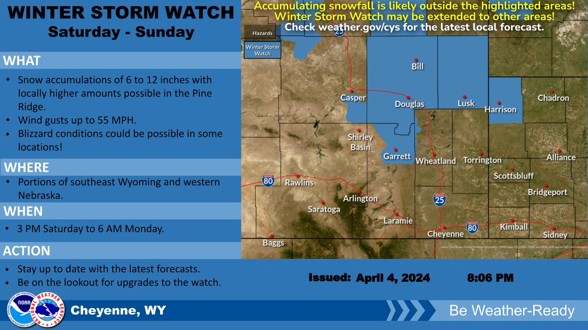 ⚠️ Looking at a busy weekend weather-wise! From fire weather and wind on Friday, to an incoming winter storm with more wind and snow over the weekend, it sure will be an active few days! Be sure to stay up to date with the changing forecast! #WYwx #NEwx #wyoroad